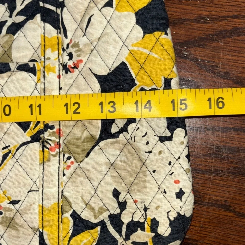 Vera Bradley Yellow and Black Floral Shoulder Bag