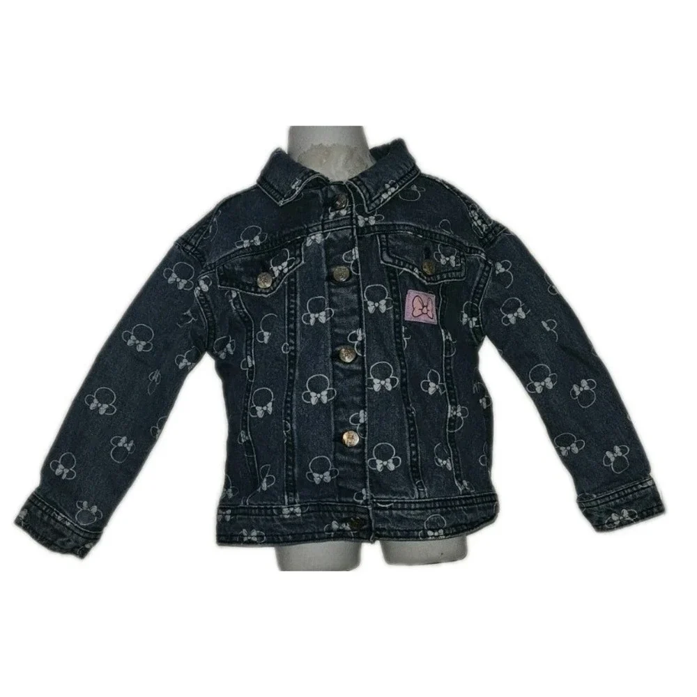 Disney‎ Girls Size 4T Minnie Mouse Blue Cotton Denim Jean Jacket