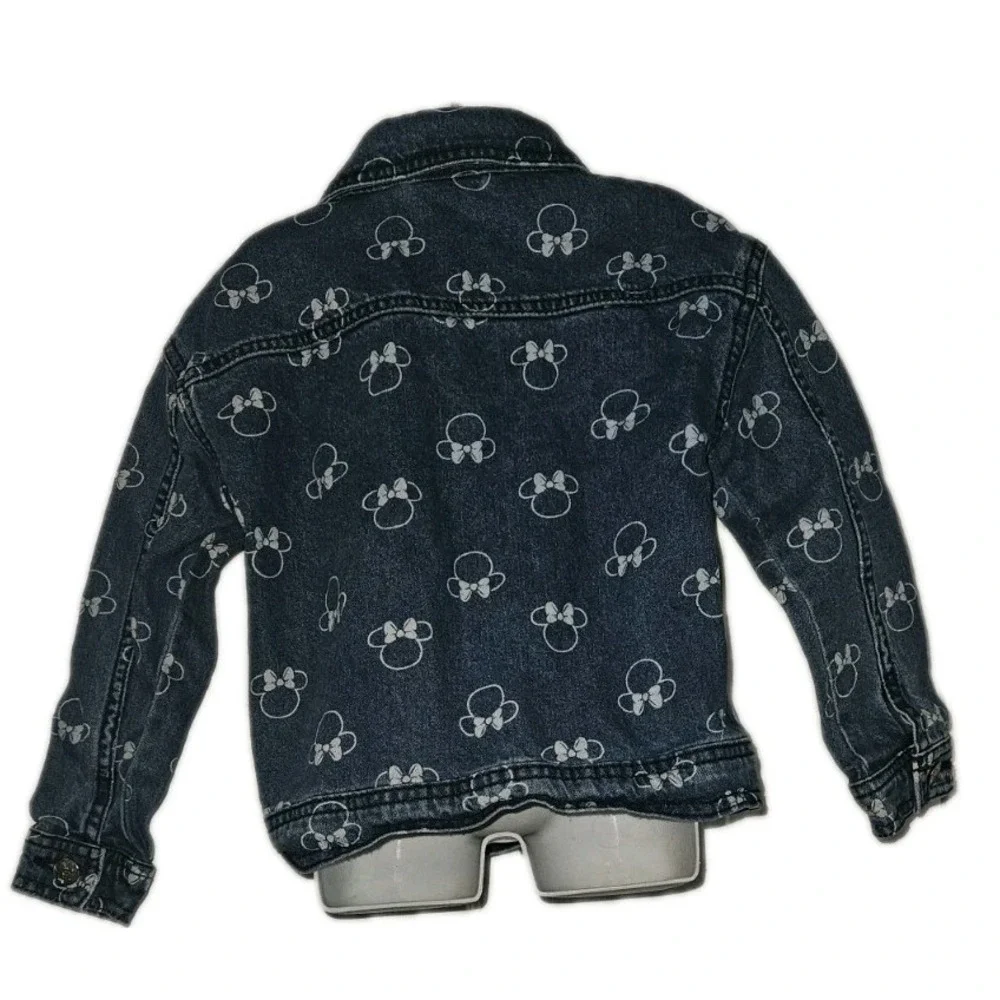 Disney‎ Girls Size 4T Minnie Mouse Blue Cotton Denim Jean Jacket