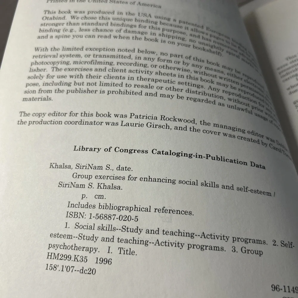 Group Exercises for Enhancing Social Skills an... by Khalsa, Sirinam S. Hardback