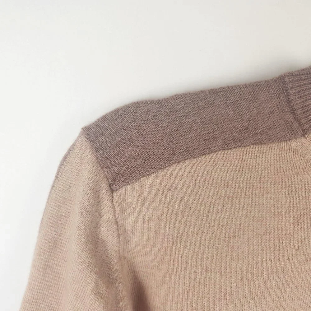 J. Crew Wool Blend Colorblock Oversized Tunic Sweater sz XXS Flawed