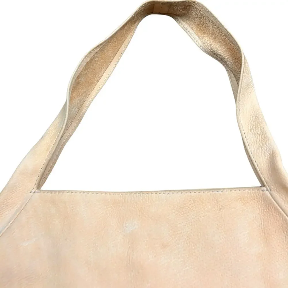 Ceri Hoover Suede Leather Tan Brown Boho Hobo Shoulder Bag Purse Tote Slouchy