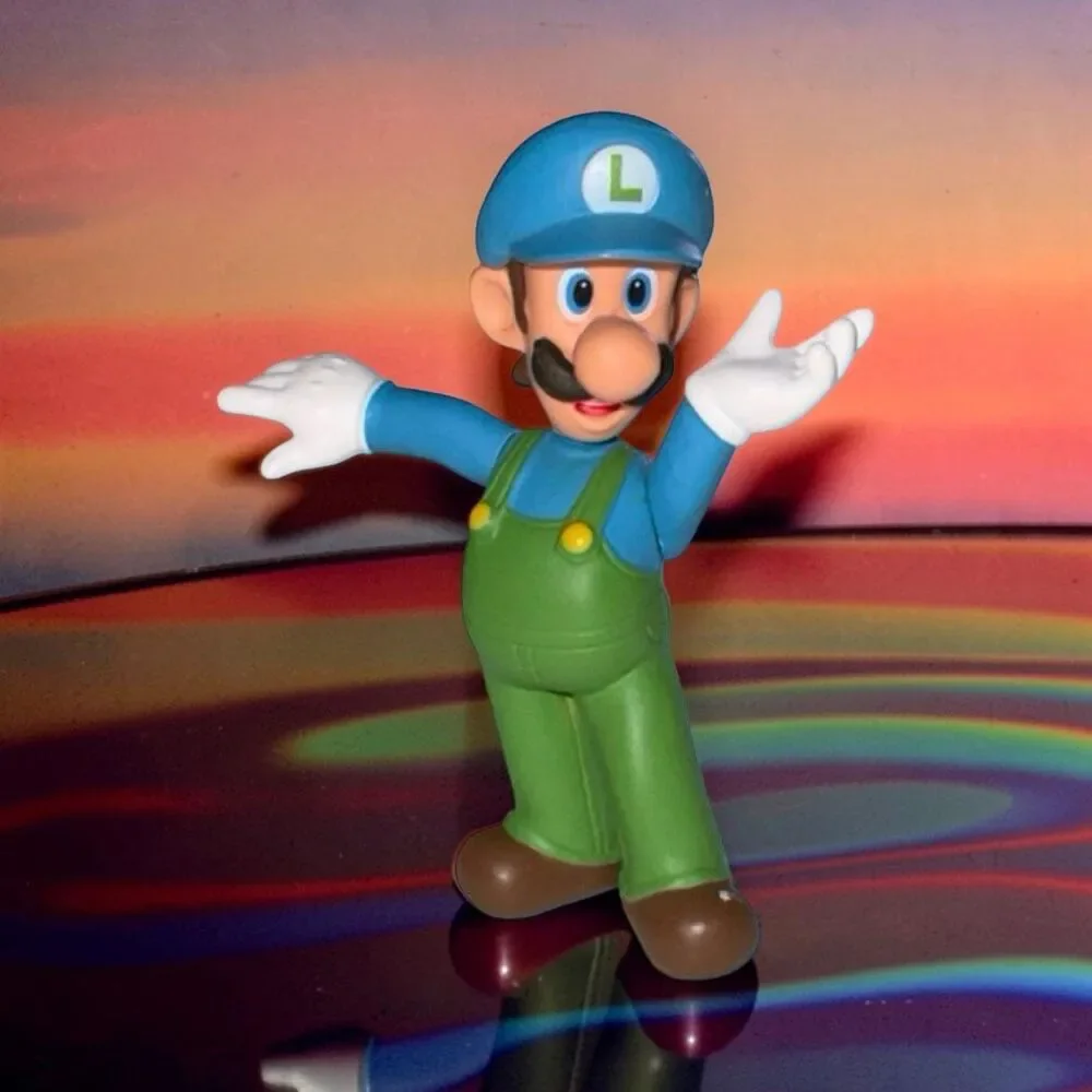 Nintendo Super Mario Bros Jakks Pacific Ice Luigi Figures 3.5”-4 A11