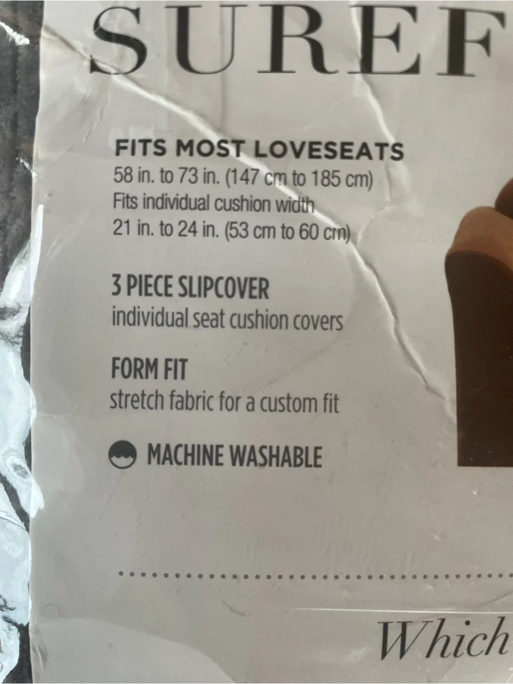 Sure Fit fits cushion