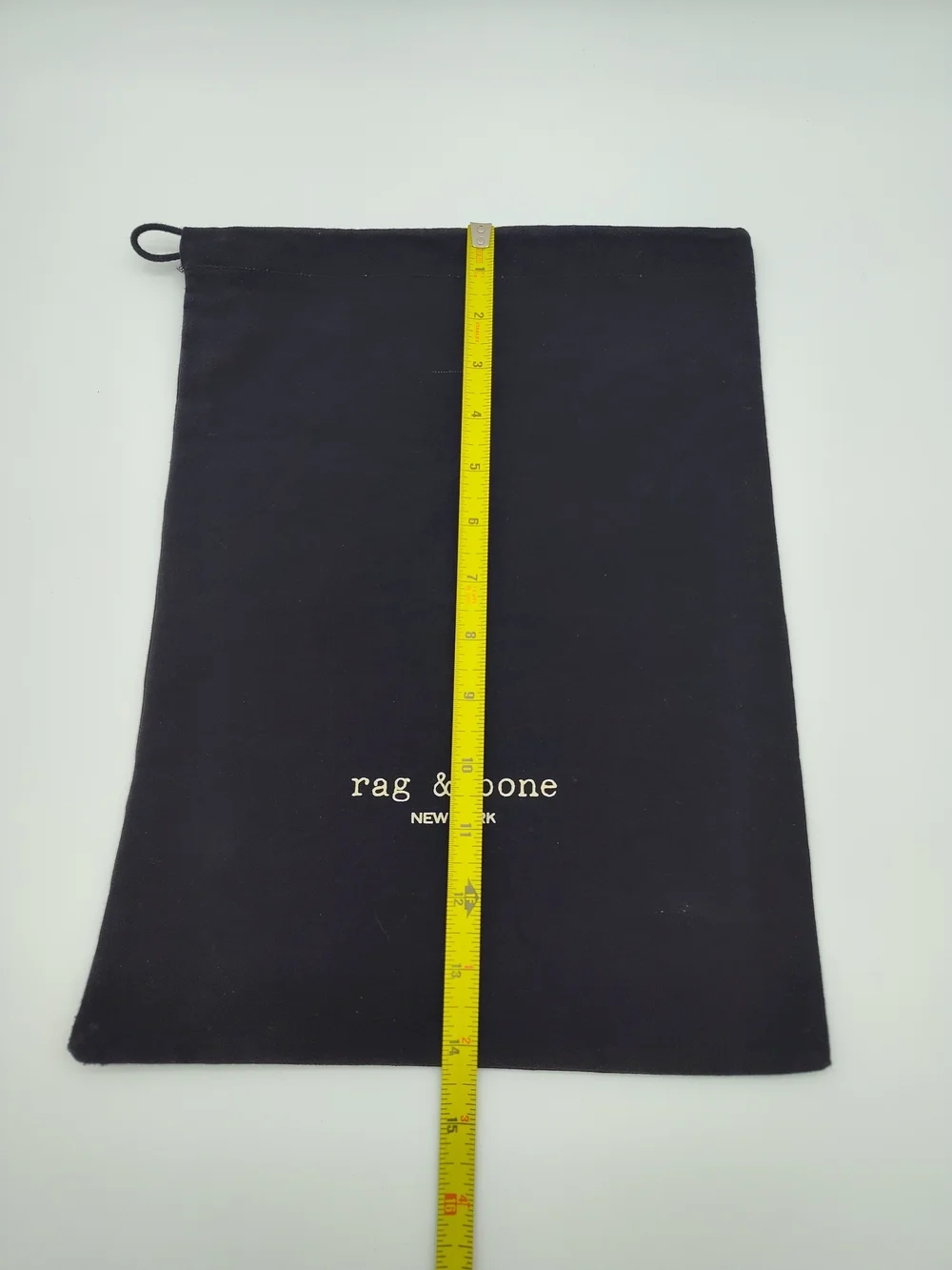 rag & bone Dust Bag 14x10.5 Black Drawstring Storage Shoe Travel Organizer Pouch