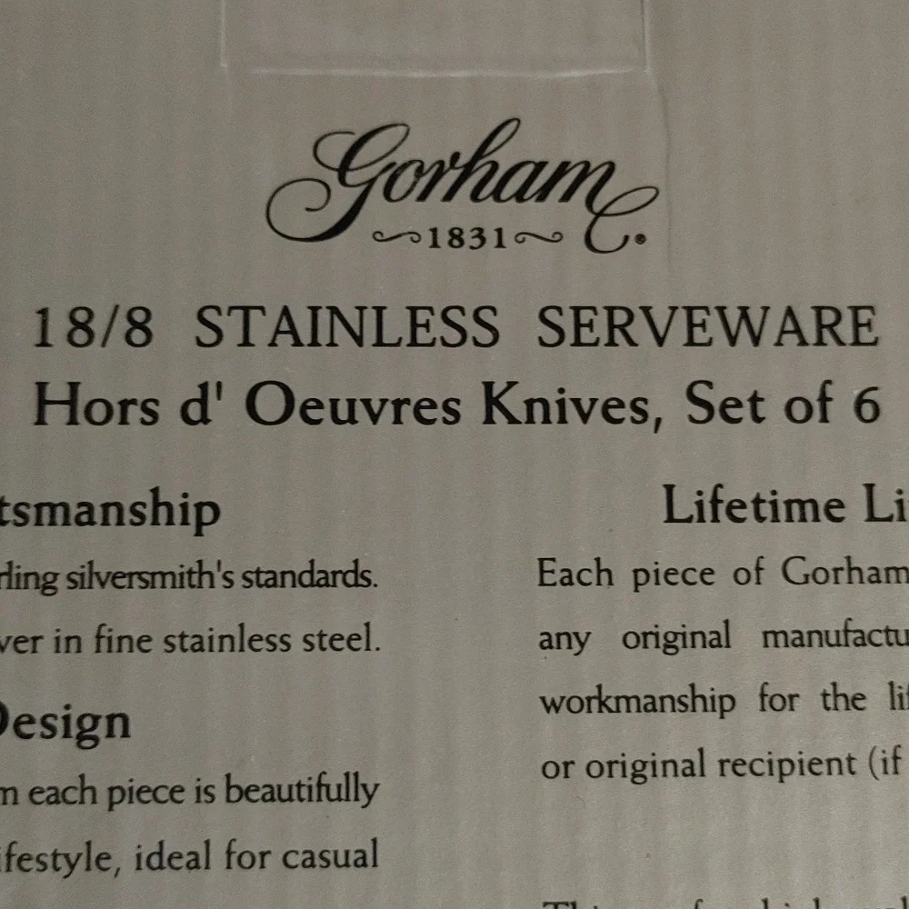 NIB 6 Stainless Appetizer Knives