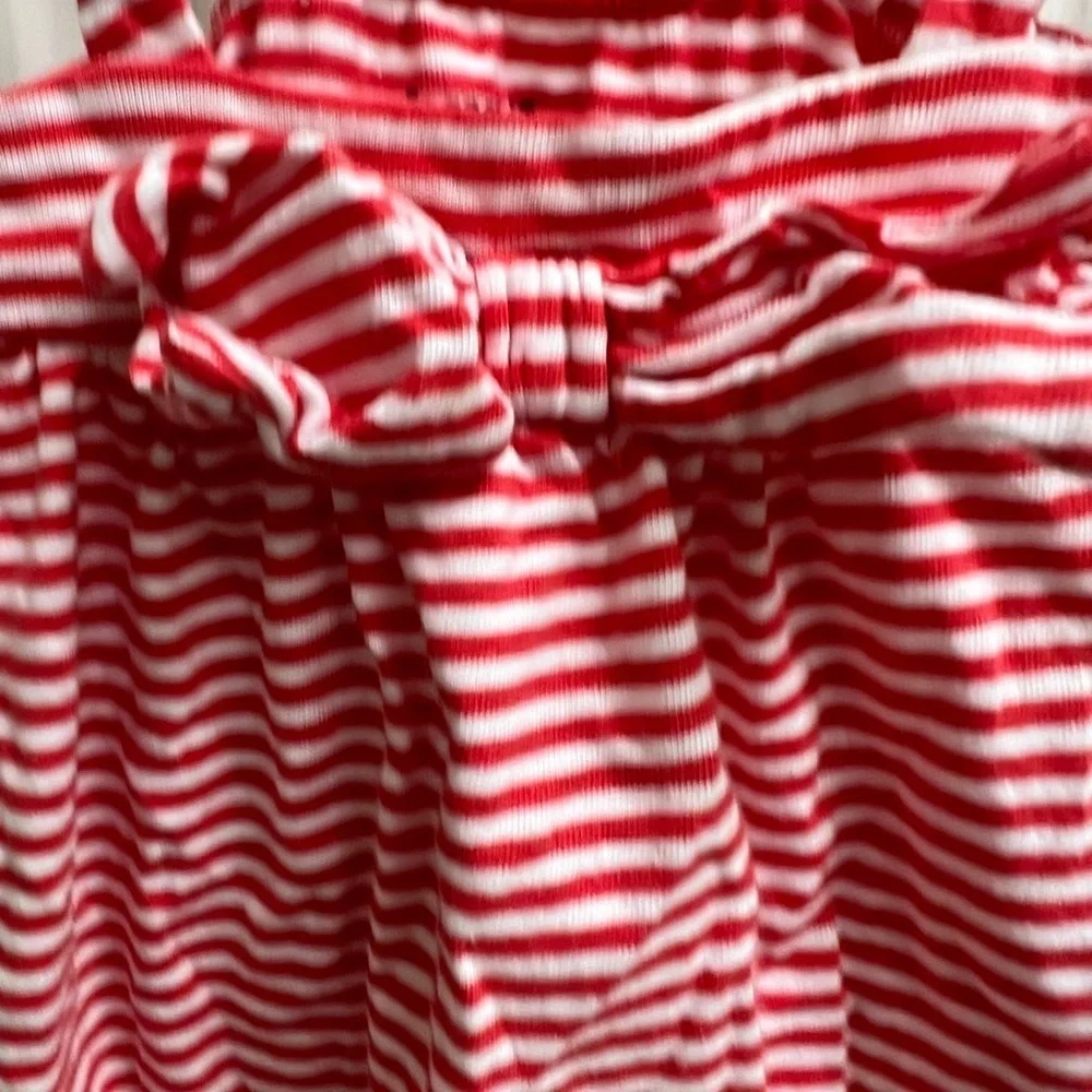 The Children’s Place 3-6M Red and White Striped Girls Onesie Tank Top