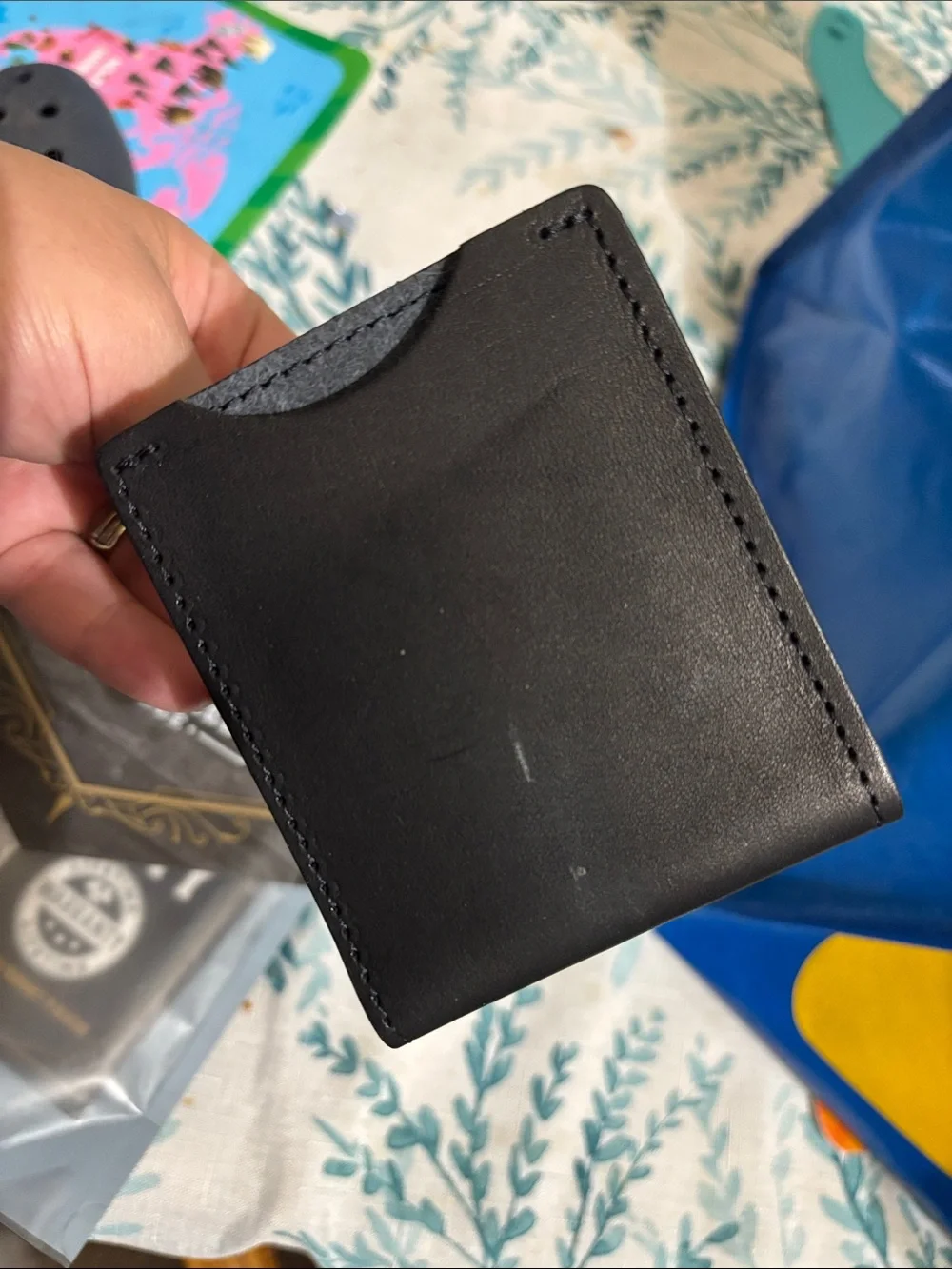 Men's Black Leather Card Holder