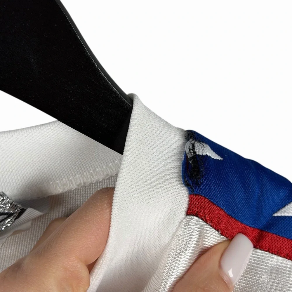Vintage‎ 90s LBZ Motocross Jersey Adult Sz XL Stars Stripes Made in USA in White