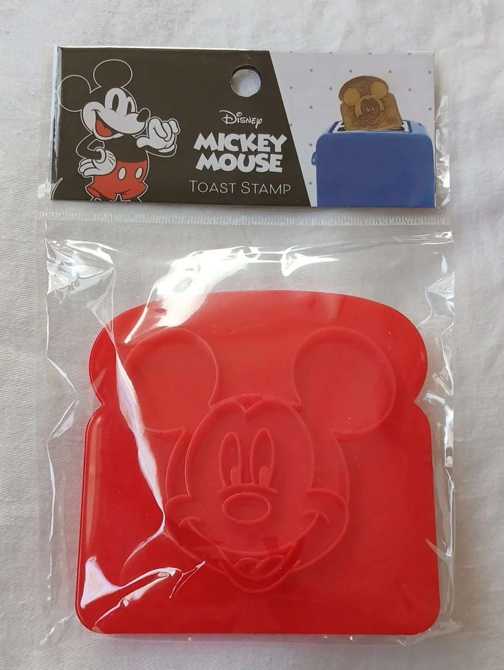 Disney Mickey Mouse Toast Stamp Red New