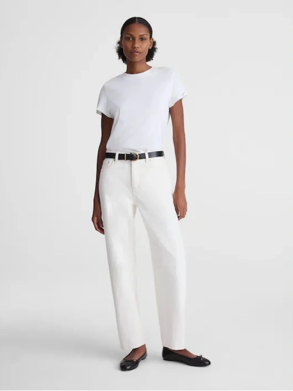 Madewell The Tall Darted Barrel Leg Jean Vintage Canvas Cream White Size 30 Tall