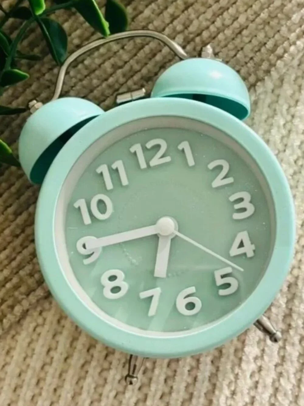 Mint Green Pilife 3” Cute Retro Twin Bell Alarm Clock