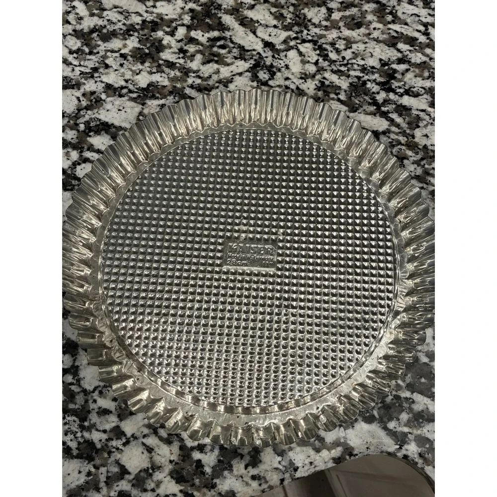 Kaiser 11 Inch Tart Pan Fluted Round Tinned Steel Made in West Germany Vintage