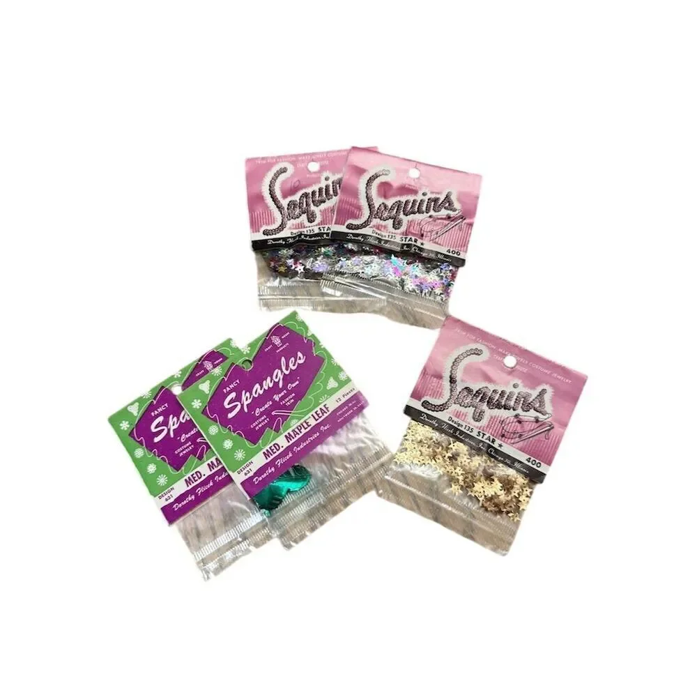 Spangler Craft Supply Lot Sequins Spangles Multicolor