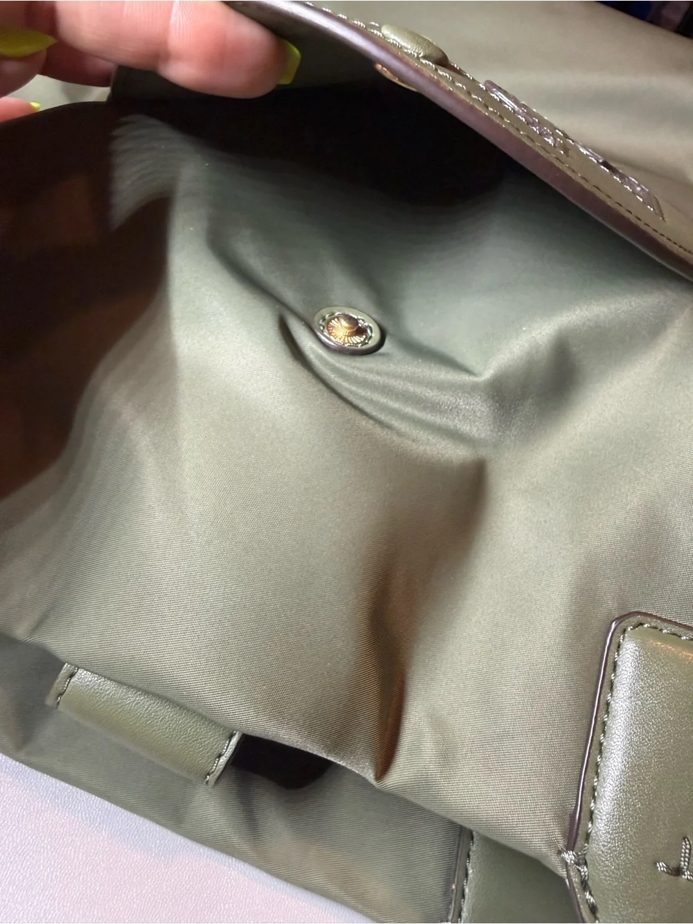 Tory Burch Ella Nylon Tote – Sage Green