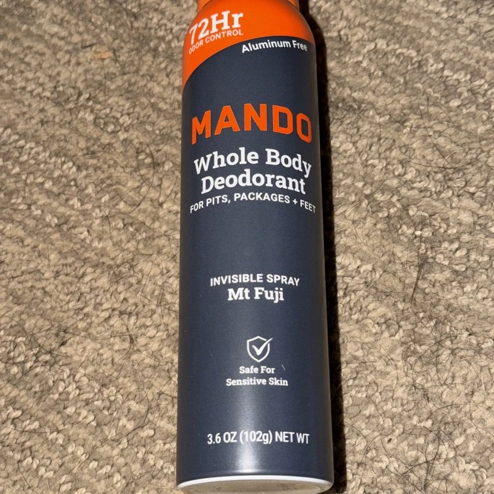 Mando Men's Whole Body 72 Hr Spray Deodorant-Aluminum Free, Invisible. Mt .Fuji