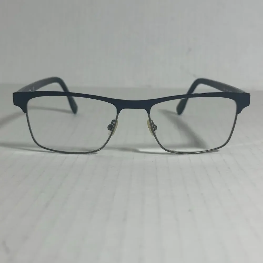 Lacoste L2198 Eyeglasses Black Semi Rim Rectangular 55-18-145 unisex