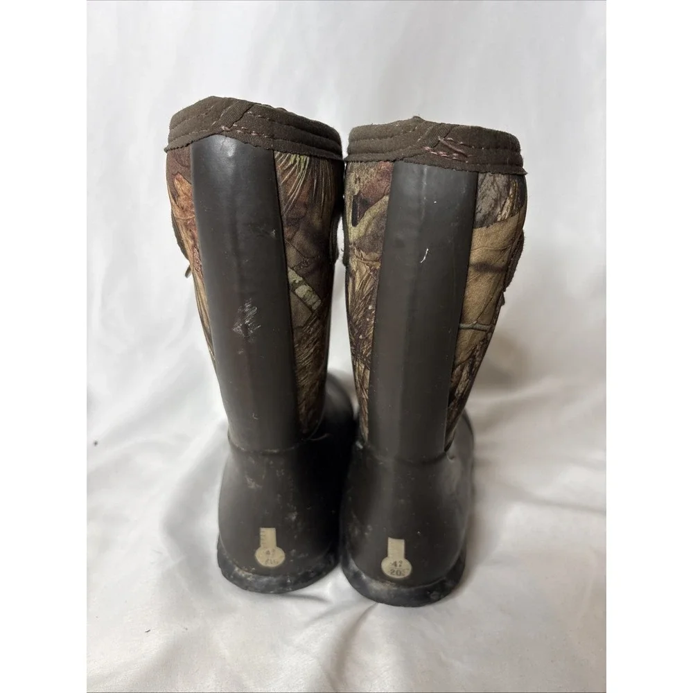 BOGS Kids' York Camo Waterproof Pull On Insulated Rain Boots Size 13 Mossy Oak