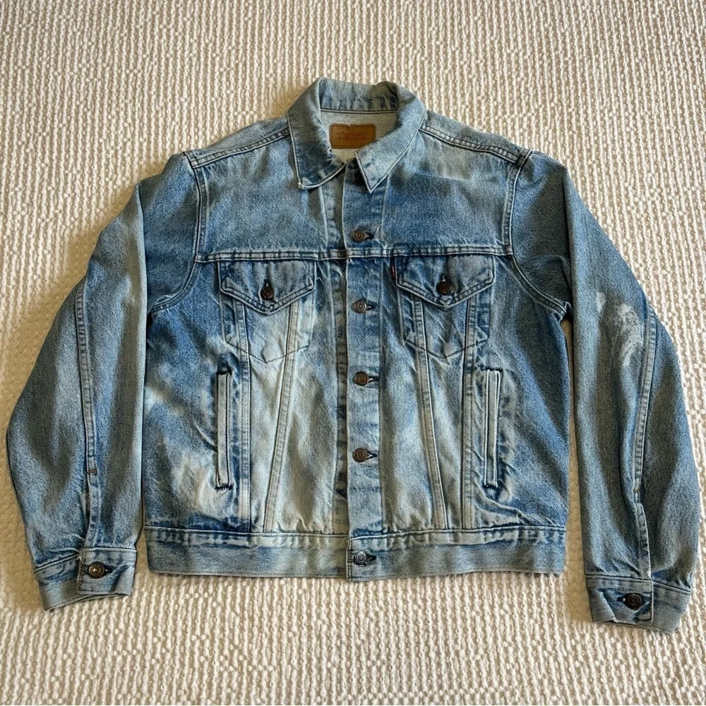 Vtg Levi's Blue Denim Type III Red Tab Trucker Chore Jacket