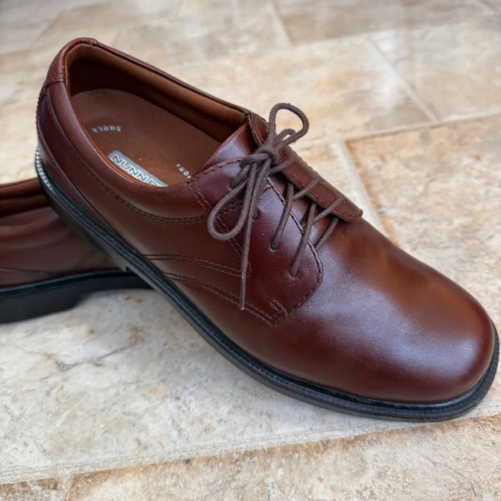 NEW Nunn Bush Brown Leather Size 9M Men's Oxfords‎