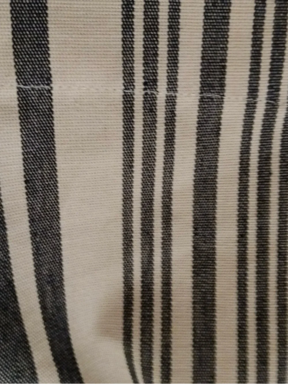 Willams Sonoma Black & Tan Vintage Stripe Tablecloth 70 X 108