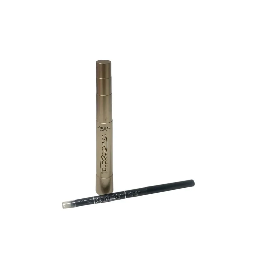 L’Oreal Paris Telescopic Kit 1 Eyeliner + 1 Mascaras Black NWOB‎