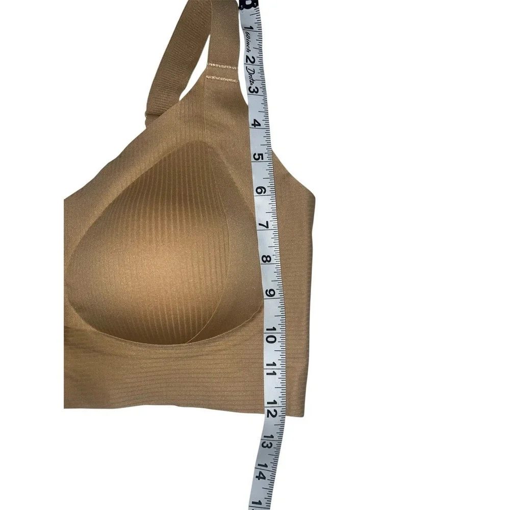 197.-   NEW Beige Plus Size Full Coverage Seamless Push Up Jelly Bra BODCURVE