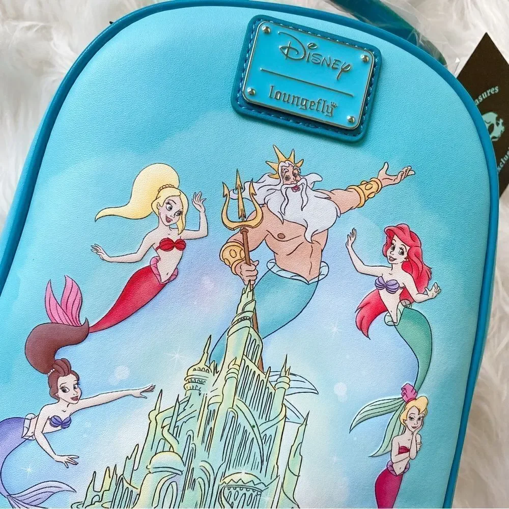 Loungefly Disney The Little Mermaid Ariel Family Mini Backpack