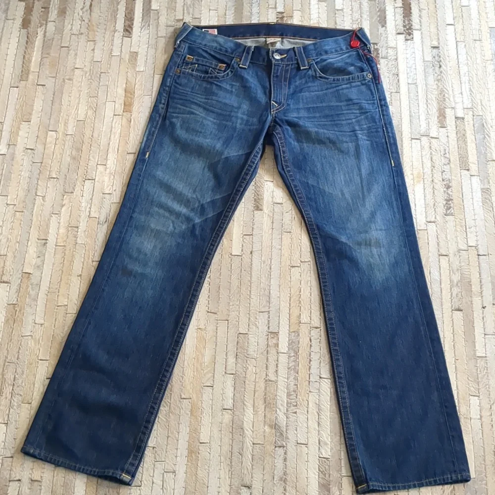 True‎ Religion Men's Dark Wash Y2K Bootcut Jeans Size 33