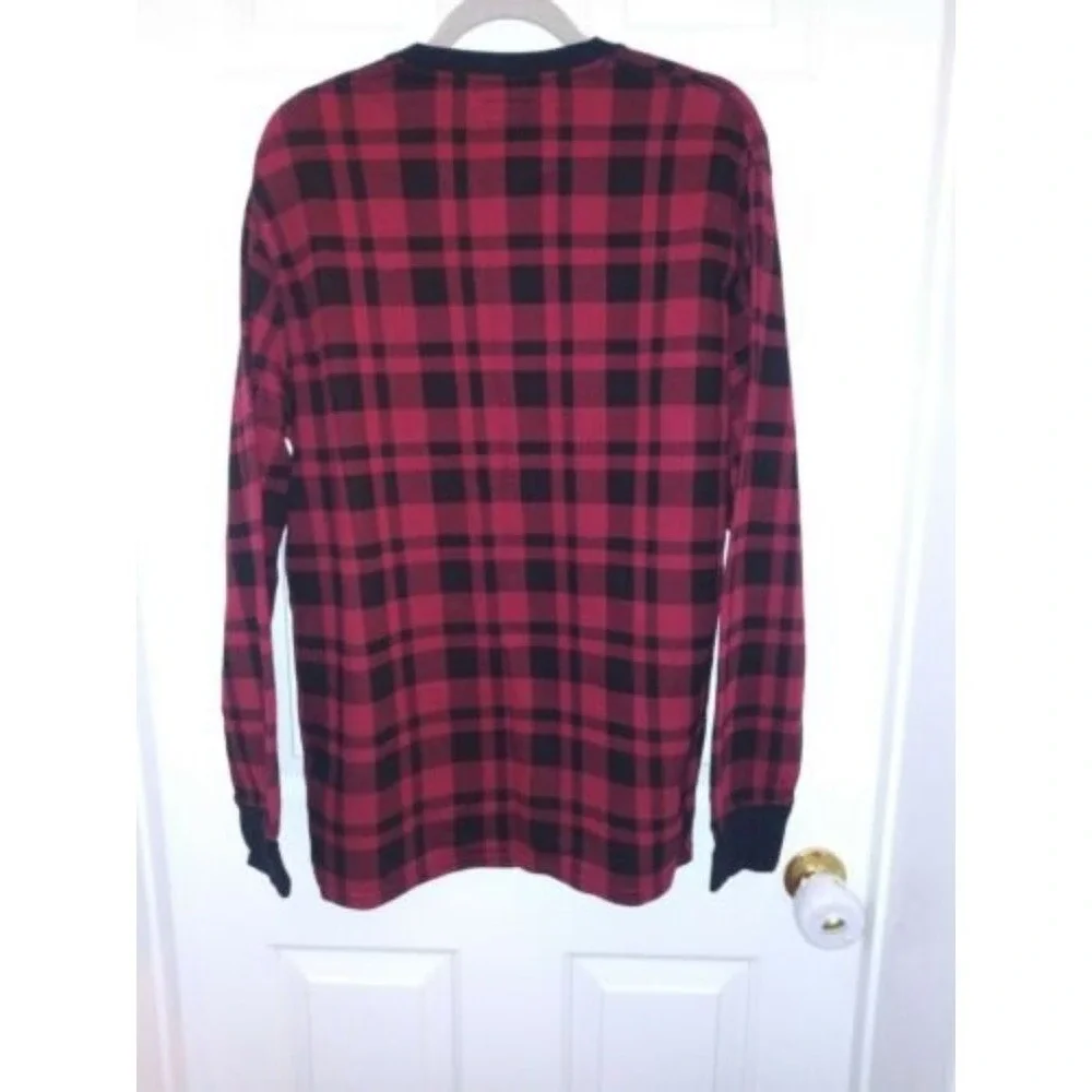 Men's Ralph Lauren Polo RED‎ Plaid Longsleeve Thermal Shirt Sz. L