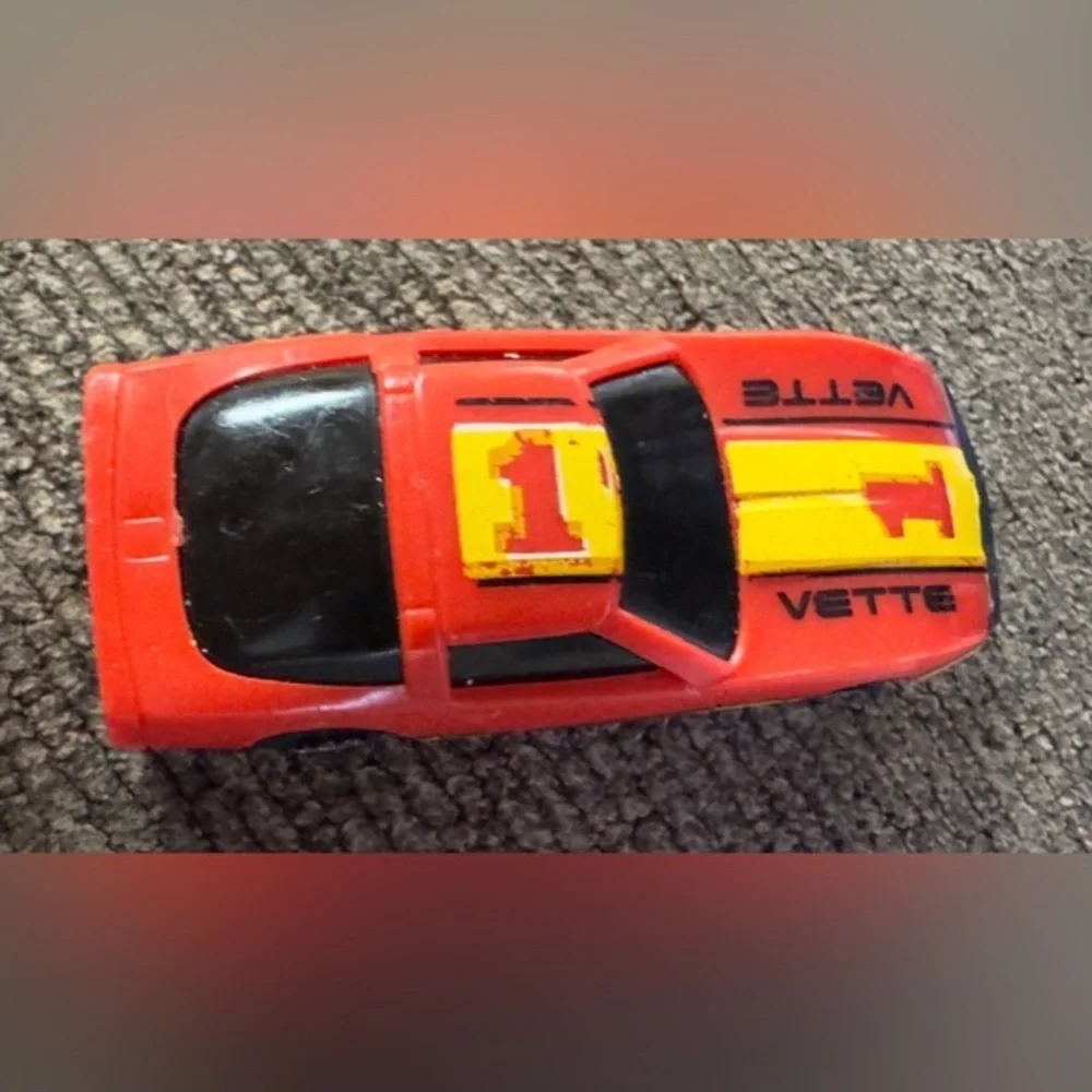 Vintage‎ Hong Kong Vette 1 Toy Car Red & Yellow