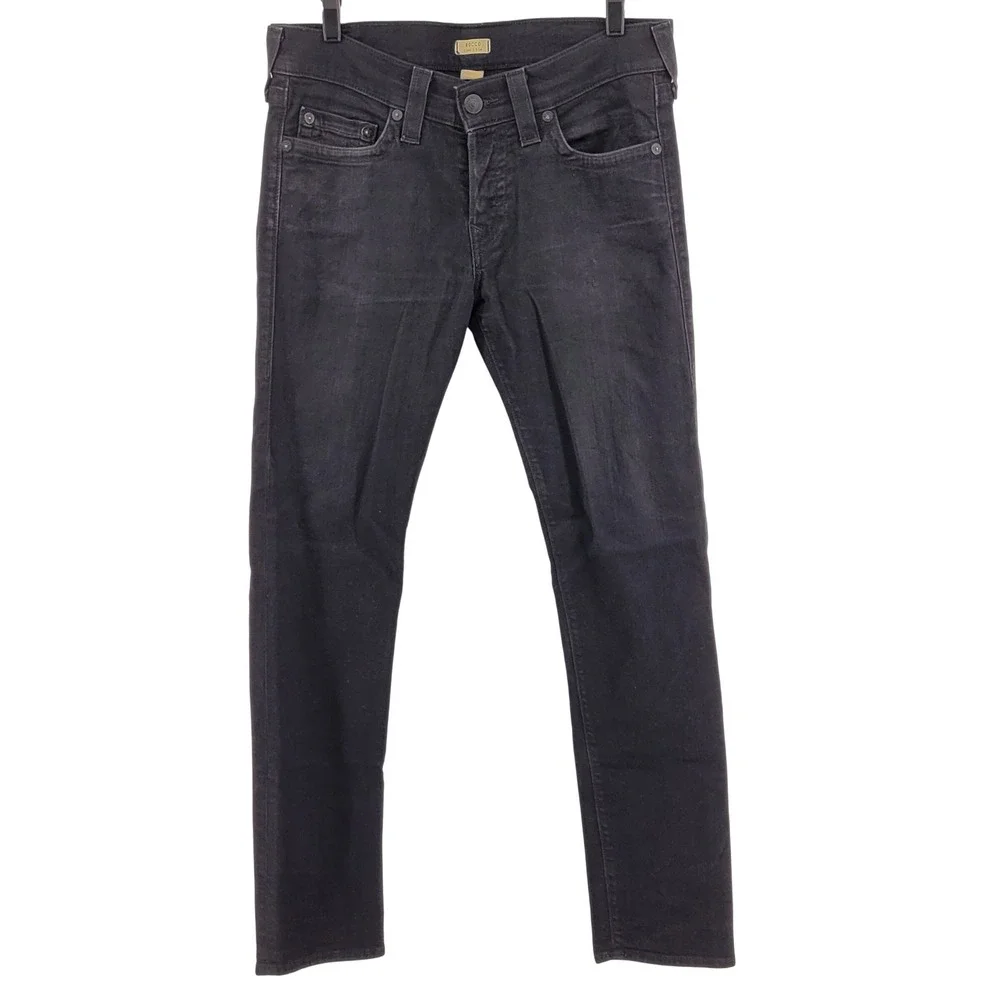 True Religion Rocco Classic Slim 32‎ Black Denim Jeans Mens