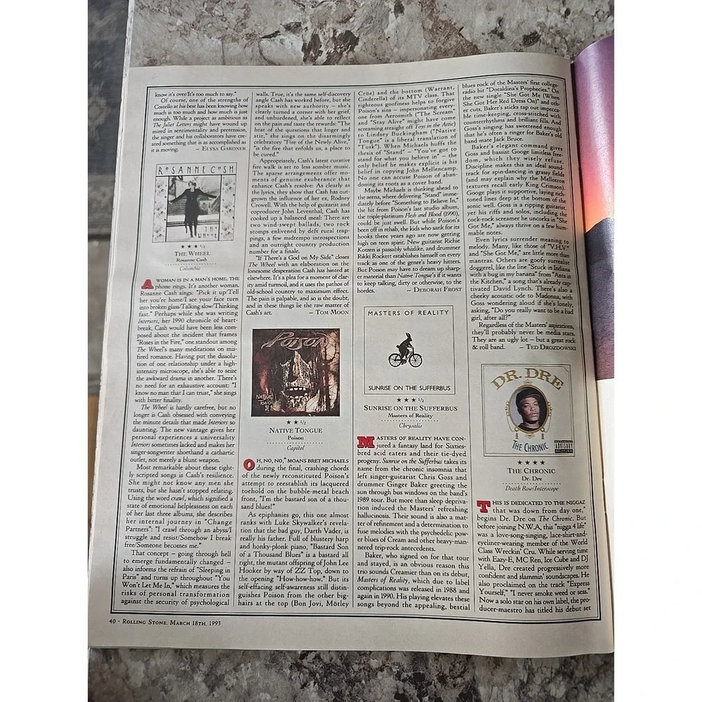 Rolling Stone Issue 652:‎ March 18, 1993-Natalie Merchant/10,000 Maniacs
