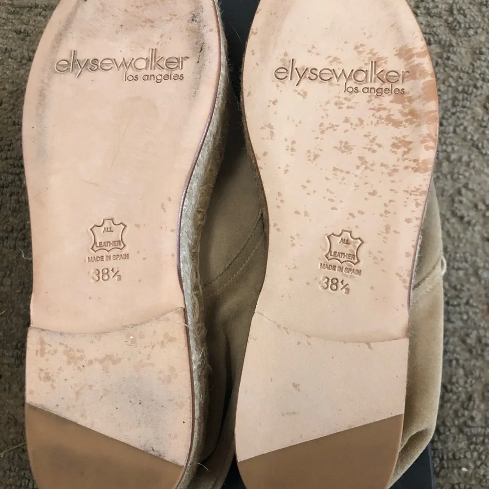 Elyse Walker Luisa Beige Suede Espadrille‎ Shoe