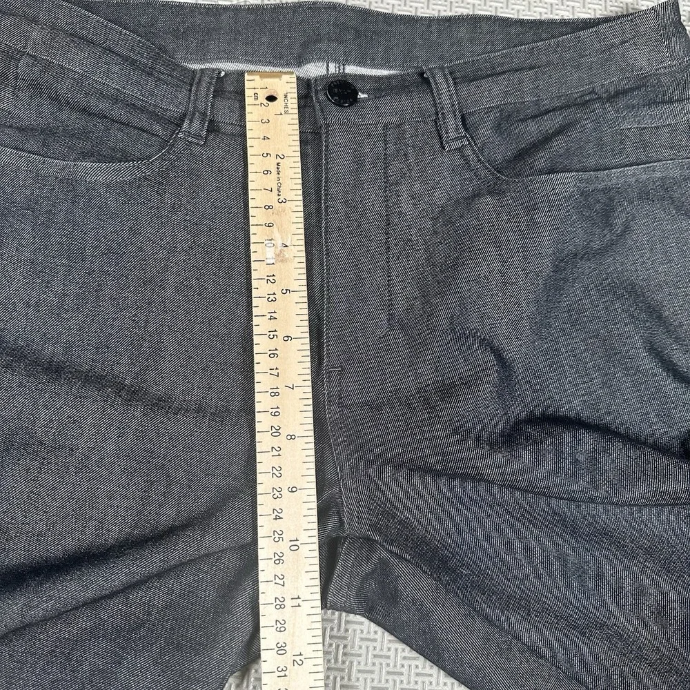 BYLT Pants Mens 33x30 Heathered Black Everyday 2.0 Chino Stretch Zip Pocket EUC