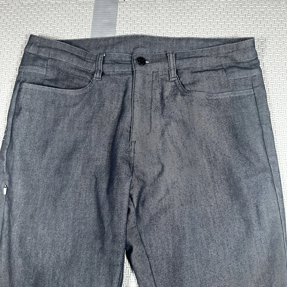 BYLT Pants Mens 33x30 Heathered Black Everyday 2.0 Chino Stretch Zip Pocket EUC