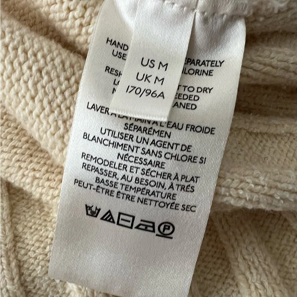 Free People Street Fair Tunic Sweater size Medium‎ ivory over-sized