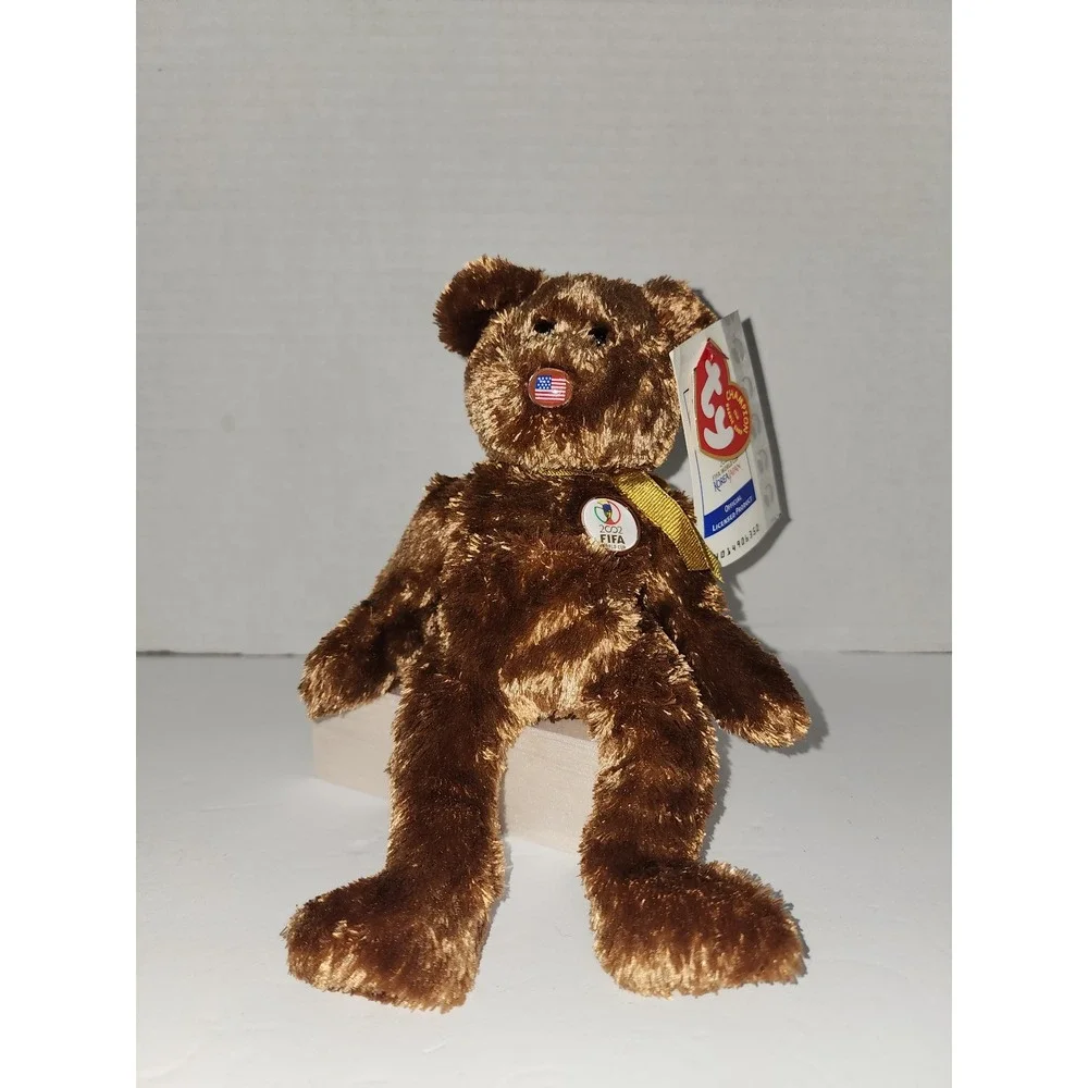 Ty Beanie Babies 2002 Fifa World Cup USA‎ Soccer Champion Teddy Bear Plush