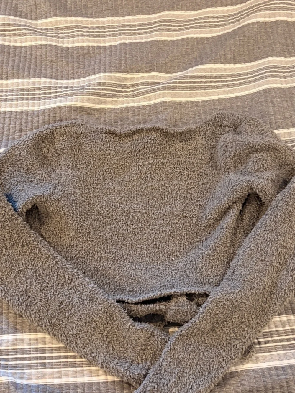 Nwt Skims Cozy Gray Tie-Front Women’s Sweater size L/XL
