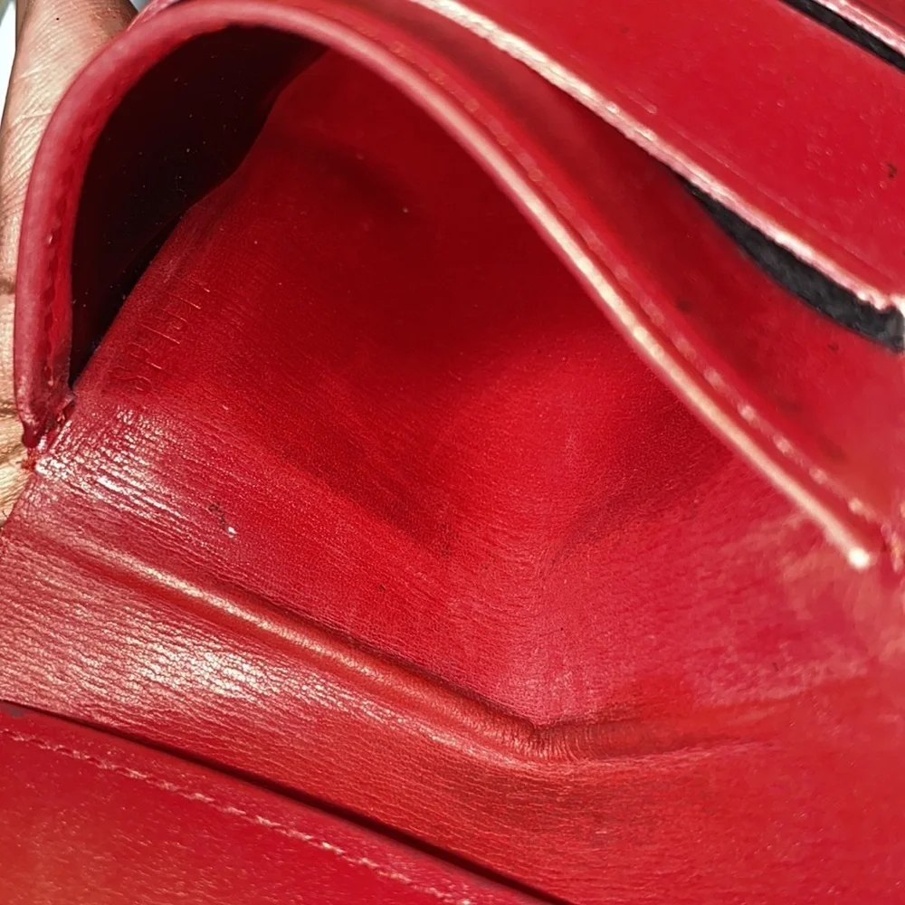Authentic Louis Vuitton Vintage Red Epi Wallet