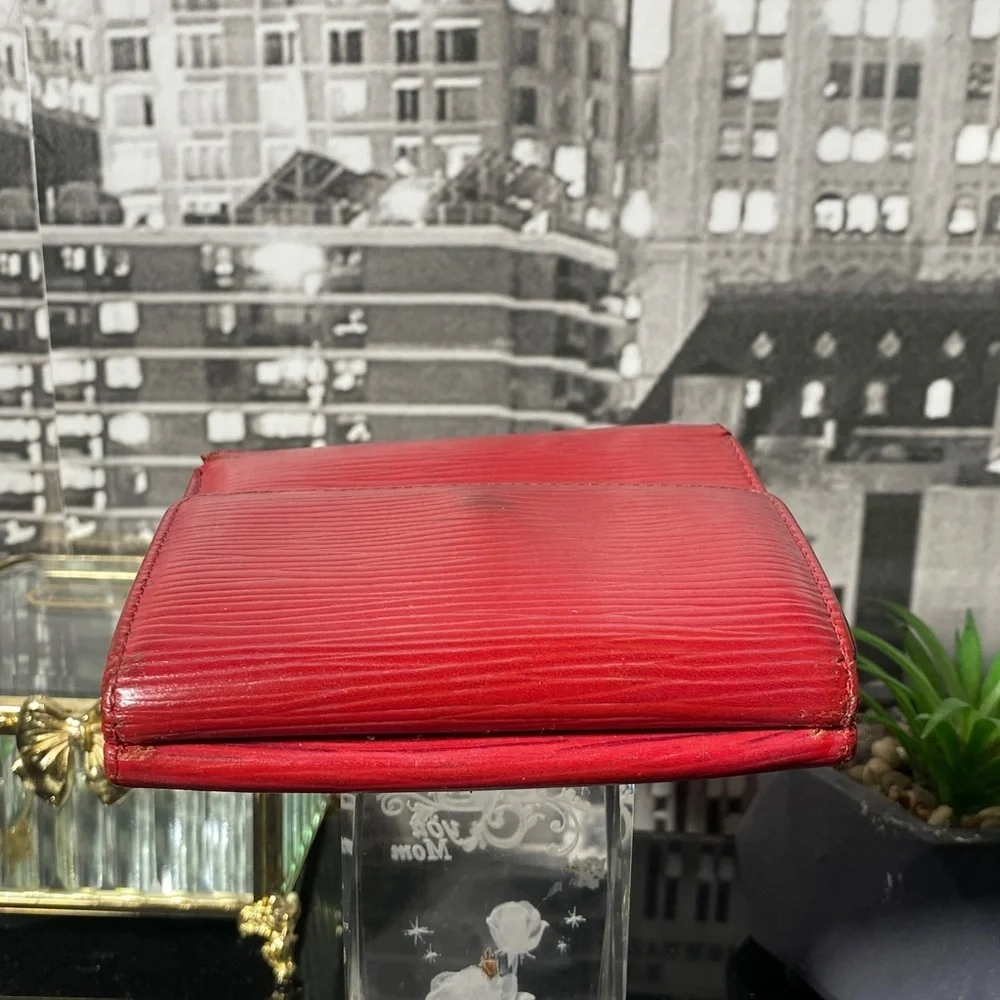 Authentic Louis Vuitton Vintage Red Epi Wallet