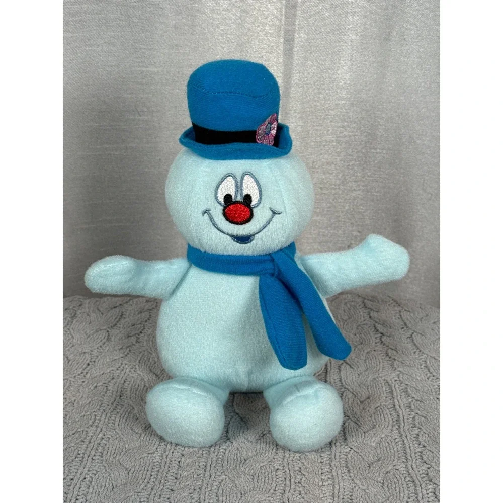Frosty the Snowman Plush Toy Blue Hat Scarf Stuffed Animal Childrens Gift‎