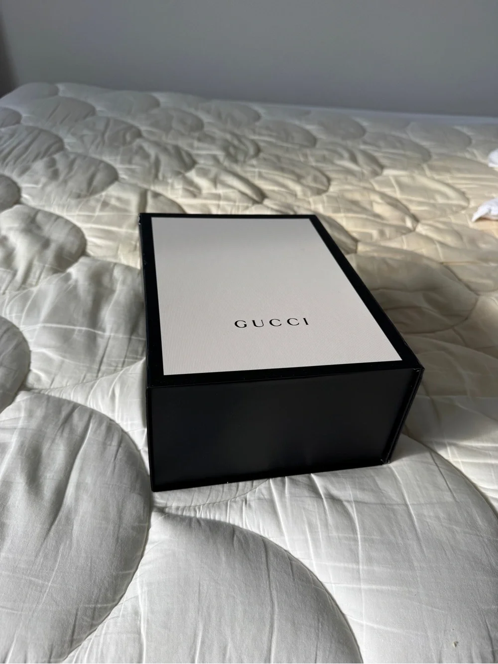 Gucci Black and White Signature Gift Shoe Box