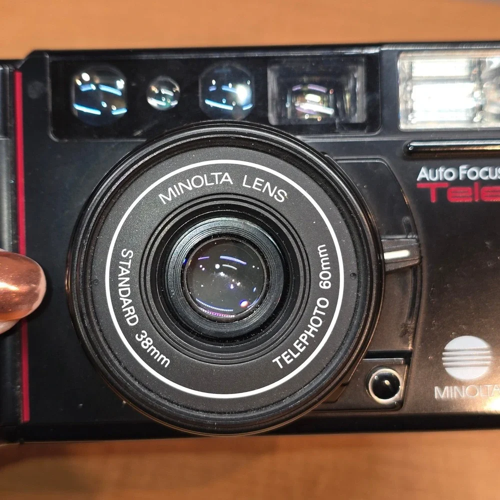 Vintage‎ Minolta AF-Tele Point & Shoot Film Camera 38-60mm Lens Auto Focus READ