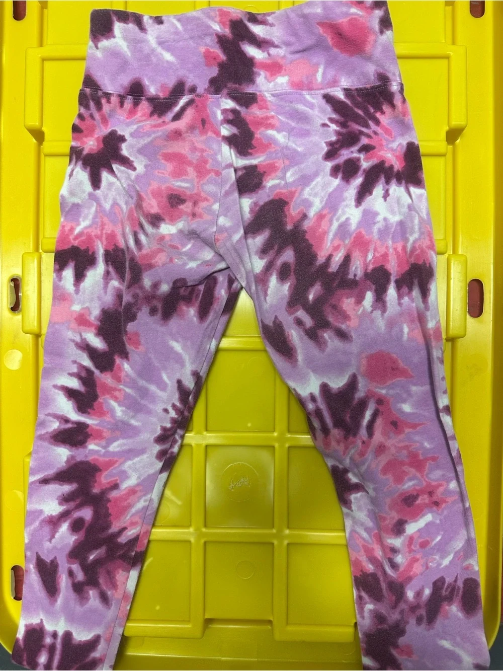Justice Pink and Purple Tie-Dye Leggings