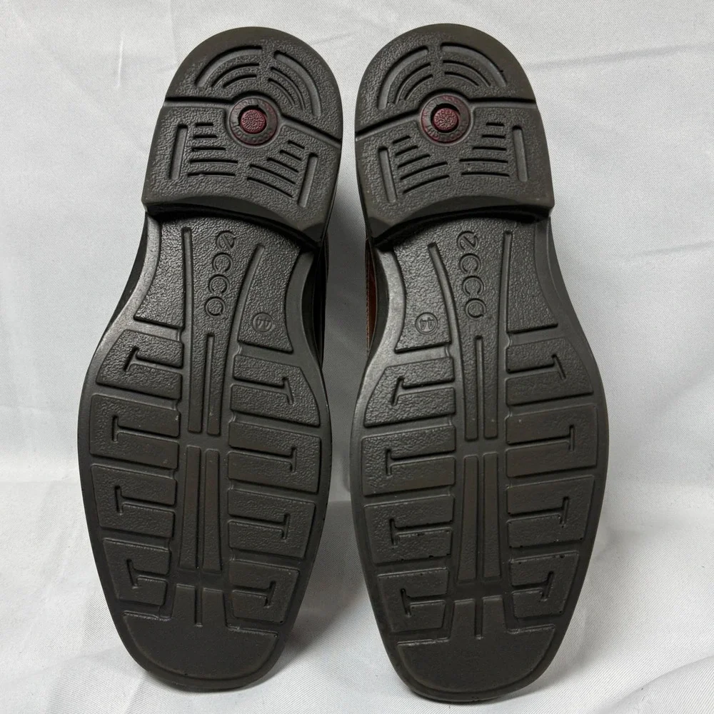 ECCO Helsinki Mens Brown Leather Bicycle Toe Oxford Dress Shoes EU 44 US 10-10.5