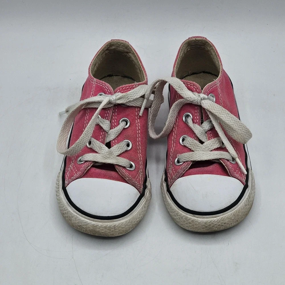 Converse Chuck Taylor All Star Shoes Toddler Size 8 Pink‎ Low Top 737254F