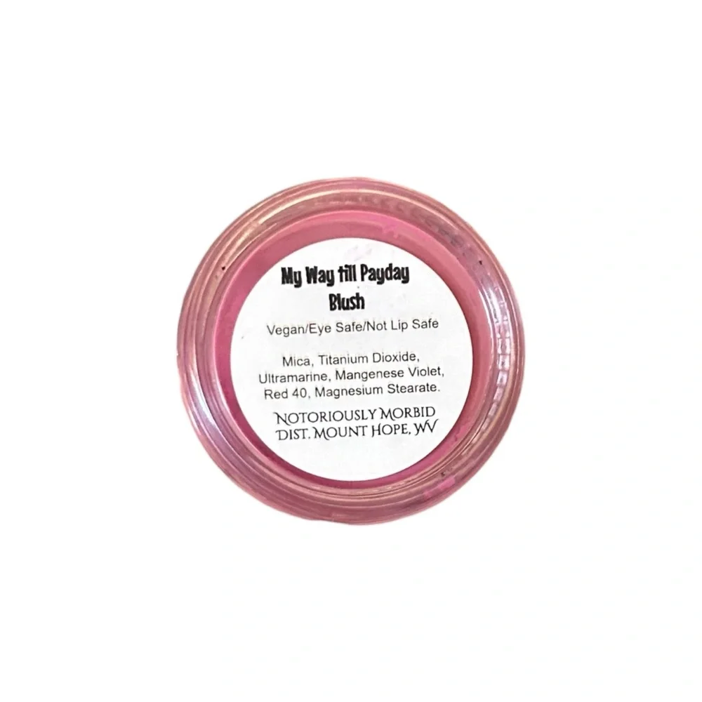 Notoriously Morbid Vegan Loose Powder Blush My Way Till Payday Limited Edition