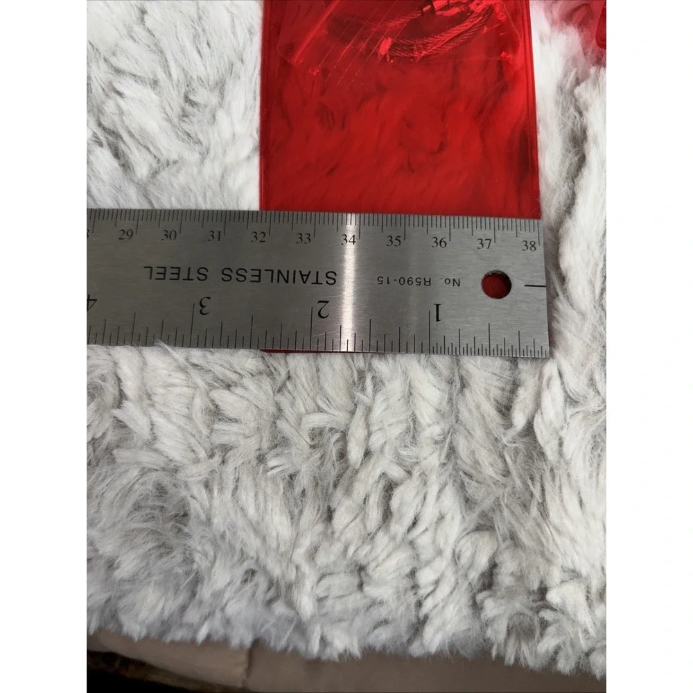 Eight‎ Red Clear Luggage/Cruise Tags.With Hangers, 3105.