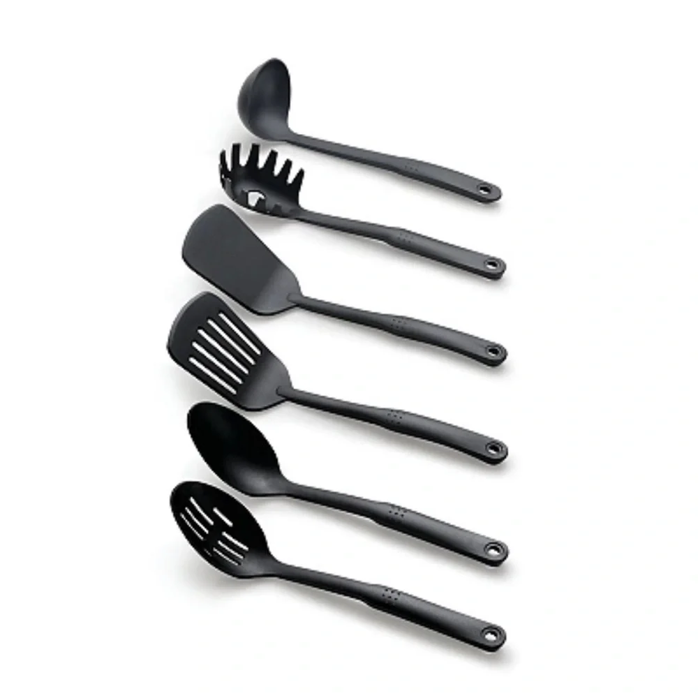 T-Fal 2-pc Plastic Kitchen Utensils Laddle & Pasta Fork SET NEW